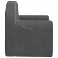 Kinderbank zacht pluche antracietkleurig 4