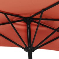 Balkonparasol half met aluminium paal 270x144x222 cm terracotta 6