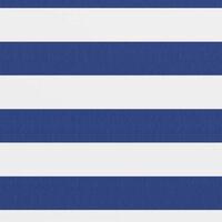 Balkonscherm 75x500 cm oxford stof wit en blauw 2