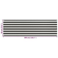 Balkonscherm 90x300 cm HDPE antracietkleurig en wit 5