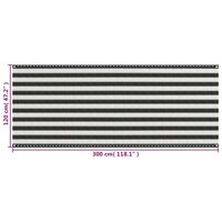 Balkonscherm 120x300 cm HDPE antracietkleurig en wit 5