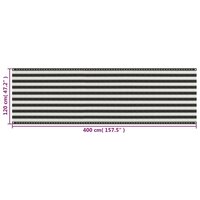 Balkonscherm 120x400 cm HDPE antracietkleurig en wit 5