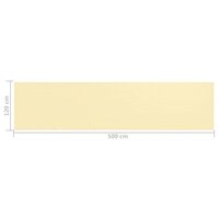 Balkonscherm 120x500 cm HDPE beige 5