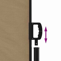 Windscherm uittrekbaar 117x300 cm taupe 6