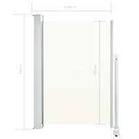 Tuinscherm uittrekbaar 120x300 cm cr&egrave;mekleurig 8