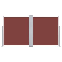 Windscherm uittrekbaar 120x600 cm bruin 4