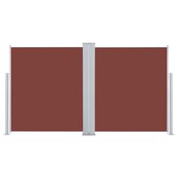 Windscherm uittrekbaar 140x600 cm bruin 4