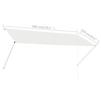 Luifel uittrekbaar 300x150 cm cr&egrave;me 8