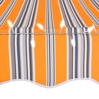 Luifel handmatig uitschuifbaar met LED 100 cm geel en blauw 5