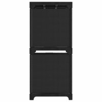 Kast met 4 vakken 69x30x72,5 cm stof zwart 3