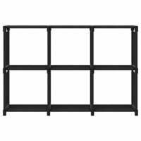 Kast met 6 vakken 103x30x72,5 cm stof zwart 2