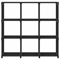 Kast met 9 vakken 103x30x107,5 cm stof zwart 2