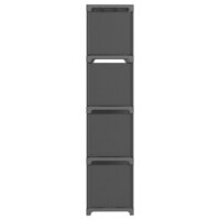 Kast met 12 vakken 103x30x141 cm stof grijs 3