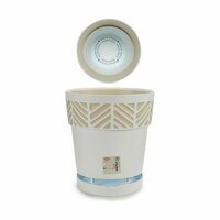 Zelfwaterende bloempot Stefanplast Orfeo Wit Plastic 25 x 25 x 25 cm (6 Stuks) 3