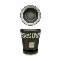 Zelfwaterende bloempot Stefanplast Cloe Antraciet Plastic 19 x 19 x 19 cm (12 Stuks) 3