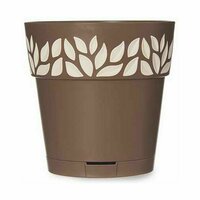 Zelfwaterende bloempot Stefanplast Cloe Bruin Plastic 15 x 15 x 15 cm (12 Stuks) 3
