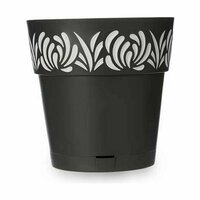 Zelfwaterende bloempot Stefanplast Gaia Antraciet Plastic 29 x 29 x 29 cm (6 Stuks) 3
