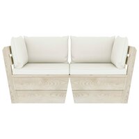 Tuinbank 2-zits met kussens pallet vurenhout 3