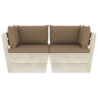 Tuinbank 2-zits met kussens pallet vurenhout 3