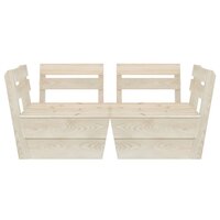 Tuinbank 2-zits pallet ge&iuml;mpregneerd vurenhout 3