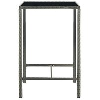 3-delige Tuinbarset met kussens poly rattan grijs 5