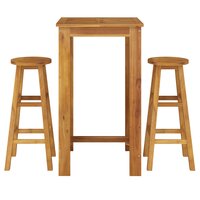 3-delige Tuinbarset massief acaciahout 3