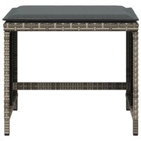 Tuinkrukken 4 st met kussens 41x41x36 cm poly rattan grijs 5