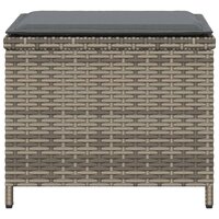 Tuinkrukken 4 st met kussens 41x41x36 cm poly rattan grijs 6