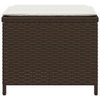 Tuinkrukken 4 st met kussens 41x41x36 cm poly rattan bruin 6