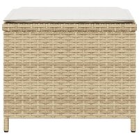 Tuinkrukken 4 st met kussens 41x41x36 cm poly rattan beige 6