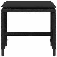 Tuinkrukken 4 st met kussens 41x41x36 cm poly rattan zwart 5
