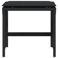 Tuinkrukken 4 st met kussens 41x41x36 cm poly rattan zwart 5