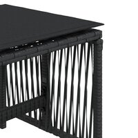 Tuinkrukken 4 st met kussens 41x41x36 cm poly rattan zwart 9