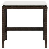 Tuinkrukken 4 st met kussens 41x41x36 cm poly rattan bruin 5