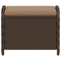 Tuinkruk met kussen 58x46x46 cm poly rattan bruin 4