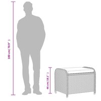 Tuinkruk met kussen 58x46x46 cm poly rattan bruin 8