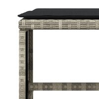 Tuinkrukken 4 st met kussens 40x40x35 cm poly rattan lichtgrijs 8