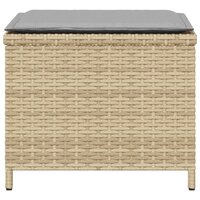 Tuinkrukken 4 st kussens 40x40x35 cm poly rattan gemengd beige 6