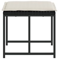 Tuinkrukken met kussens 4 st poly rattan zwart 6