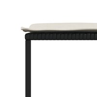 Tuinkrukken met kussens 4 st poly rattan zwart 8
