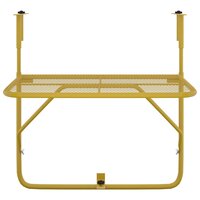 Balkontafel 60x40 cm staal goudkleurig 3