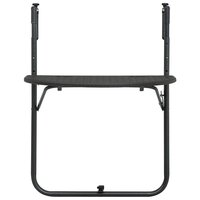 Balkontafel hangend 60x64x83,5 cm rattan-look kunststof bruin 2