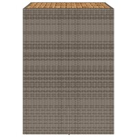 Tuinbartafel acaciahouten blad 105x80x110 cm poly rattan grijs 6