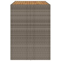 Tuinbartafel acaciahouten blad 145x80x110 cm poly rattan grijs 6