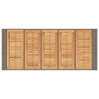 Tuinbartafel acaciahouten blad 185x80x110 cm poly rattan grijs 8