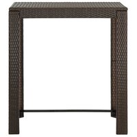 Tuinbartafel 100x60,5x110,5 cm poly rattan bruin 2