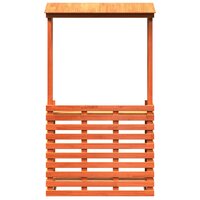 Tuinbartafel met dak bruin 112,5x57x195,5 cm massief hout 4
