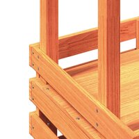 Tuinbartafel met dak bruin 112,5x57x195,5 cm massief hout 7