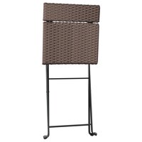 Bistrostoelen 6 st inklapbaar poly rattan en staal bruin 5