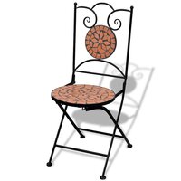 Bistrostoelen inklapbaar 2 st keramiek terracottakleurig 2